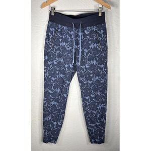 Women's Athleta Trekkie North Jogger Pants Floral Print Navy Blue Size 4
